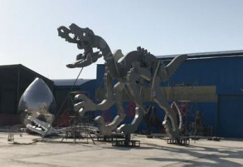 地產(chǎn)恐龍雕塑提供，露天雕塑，恐龍骨架雕塑生產(chǎn)