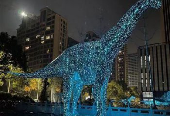 鏤空恐龍雕塑供需，標(biāo)識(shí)雕塑，燈光恐龍雕塑制造商
