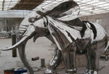 大象雕塑優(yōu)價(jià)，金屬組合，鏡面大象雕塑廠家