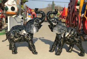 景區(qū)大象雕塑觀賞型，公園小品，鐵藝大象雕塑生產(chǎn)商