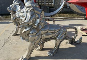 獅子雕塑工廠，鏡面拋光藝術(shù)，不銹鋼獅子雕塑供應(yīng)