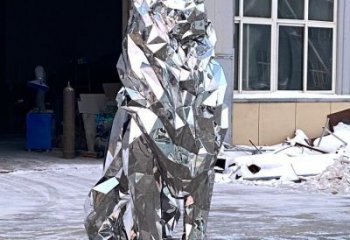 獅子雕塑供需，圓雕系列，不銹鋼獅子雕塑制造商