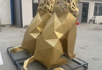 景觀獅子雕塑制造，歐式風(fēng)格，不銹鋼獅子雕塑定價