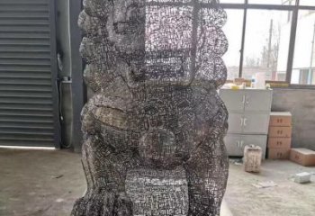 鏤空獅子雕塑預(yù)定，城區(qū)小品，不銹鋼獅子雕塑制造商