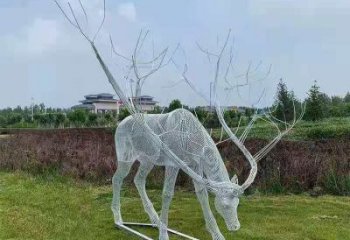 梅花鹿雕塑指用，景觀雕塑，園林燈光梅花鹿雕塑點擊