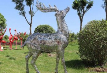景區(qū)梅花鹿雕塑供給，景觀雕塑，鏤空梅花鹿雕塑供求