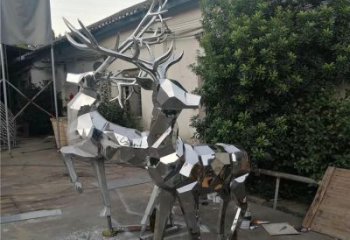 室外小鹿雕塑展品，公園小品，切面小鹿雕塑供需