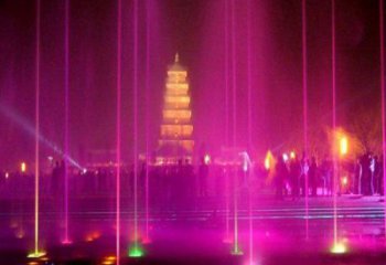 程控方式水景噴泉雕塑，多彩設(shè)計(jì)理念
