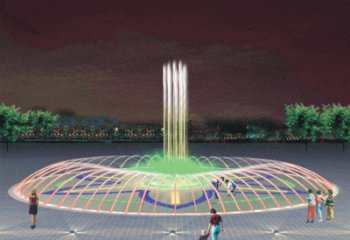 音樂水景搖擺噴泉雕塑，循環(huán)噴水模式噴泉雕塑生產