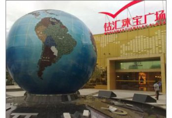 地球雕塑定制，露天雕塑，不銹鋼地球雕塑展品