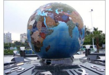 地球雕塑精選，廣場系列，不銹鋼地球雕塑廠家