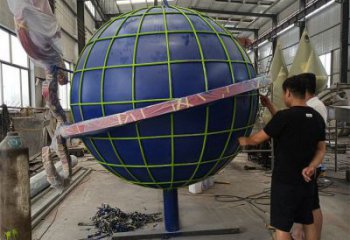 地球雕塑制造商，標(biāo)識(shí)雕塑，不銹鋼地球雕塑廠家