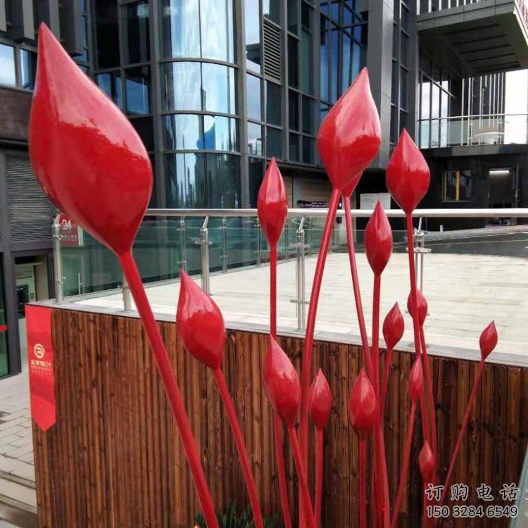 花朵雕塑展品，景觀雕塑，景觀郁金香花朵雕塑供應(yīng)