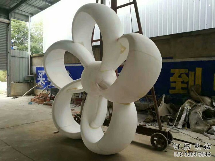 金銀花雕塑生產(chǎn)，廣場(chǎng)雕塑，不銹鋼金銀花雕塑廠家