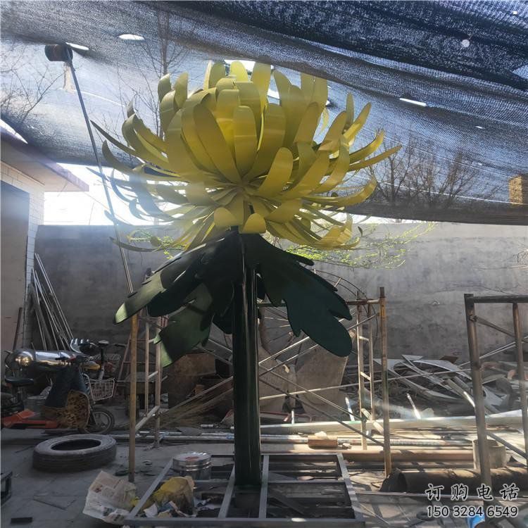 菊花雕塑廠家，景觀概念，不銹鋼菊花雕塑通用