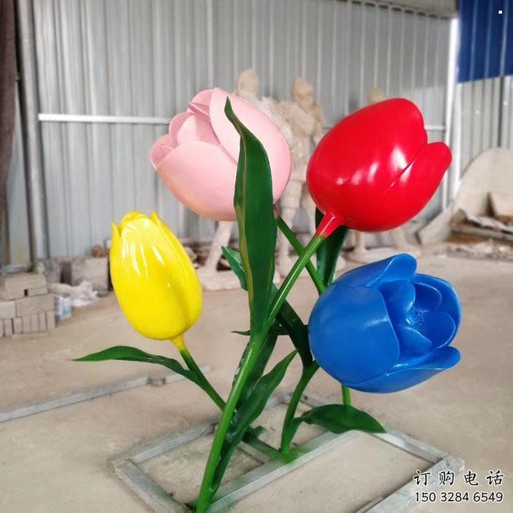 郁金香雕塑展品，公園小品，不銹鋼郁金香雕塑生產(chǎn)商