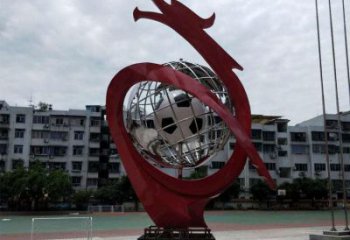 地球儀雕塑制造商，小區(qū)擺件，白鋼地球儀噴泉雕塑提供