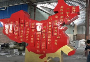 烤漆地圖雕塑，白鋼構(gòu)件，不銹鋼地圖雕塑生產(chǎn)廠家