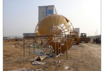 地球儀雕塑供求，白鋼構件，烤漆地球儀雕塑制造廠家