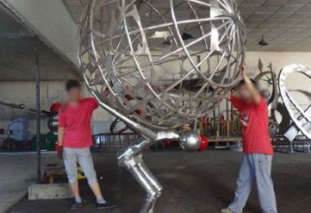 地球儀雕塑精選，街頭藝術(shù)，公園手托地球儀雕塑承接