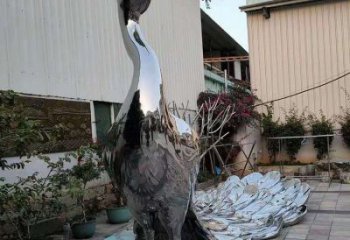 室外鳳凰雕塑展品，公園小品，不銹鋼鳳凰雕塑生產(chǎn)廠家