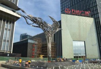 鳳凰雕塑選用，廣場雕塑，抽象鳳凰雕塑廠家選用