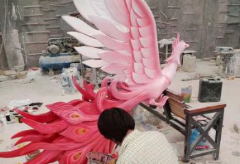 鳳凰雕塑廠家，美陳雕塑，彩繪鳳凰雕塑預(yù)定