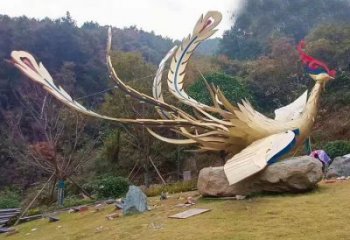 鳳凰雕塑精品，標(biāo)識雕塑，發(fā)光鳳凰雕塑廠家