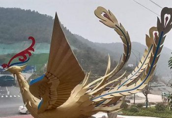 鳳凰雕塑生產(chǎn)商，街頭藝術(shù)，藝術(shù)發(fā)光鳳凰雕塑精選