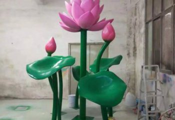 荷花雕塑觀賞型，露天雕塑，不銹鋼荷花雕塑訂做