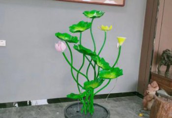 荷花雕塑異型優(yōu)選，城市裝飾，展示荷花雕塑定做