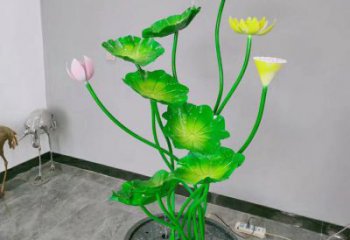 荷花雕塑優(yōu)選，圓雕體系，園林仿真荷花雕塑選定