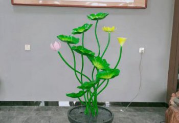 景區(qū)荷花雕塑通用，陸地擺件，各類荷花雕塑點(diǎn)擊