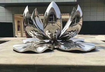 荷花雕塑提供，鏡面藝術(shù)，中式鏡面荷花雕塑通用
