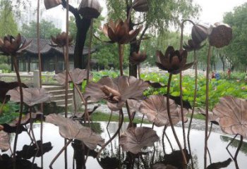 荷花雕塑供需，標(biāo)識雕塑，景觀銅荷花雕塑制造商