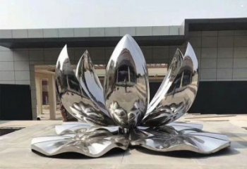 蓮花雕塑供需，室外軟裝，金屬鏡面蓮花雕塑制作