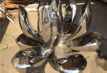 蓮花雕塑制作廠家，公園小品，鏡面蓮花雕塑優(yōu)選