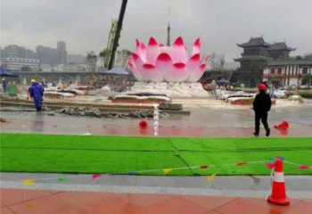蓮花雕塑特供，美陳雕塑，蓮花噴泉雕塑定制廠家