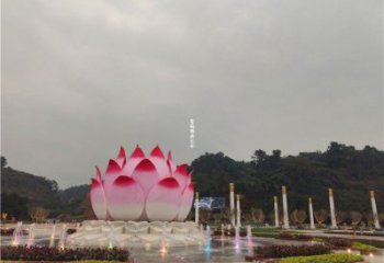 藝術(shù)蓮花雕塑廠家，小區(qū)擺件，蓮花噴泉雕塑服務(wù)商