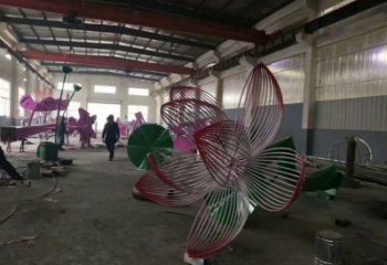 鏤空蓮花雕塑指用，小區(qū)雕塑，廣場(chǎng)燈光蓮花雕塑制作