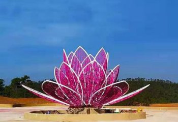 鏤空蓮花雕塑選用，酒店擺件，燈光蓮花雕塑工廠精選