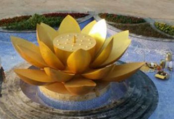 銅蓮花雕塑生產(chǎn)商，小區(qū)雕塑，銅蓮花雕塑制作廠家
