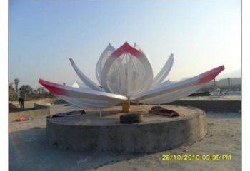 臥蓮雕塑廠家，景區(qū)雕塑，不銹鋼臥蓮雕塑選定