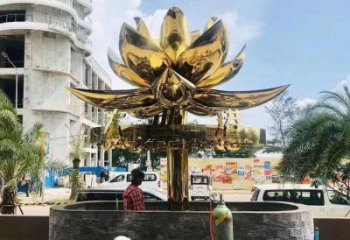 大門(mén)口紫荊花雕塑