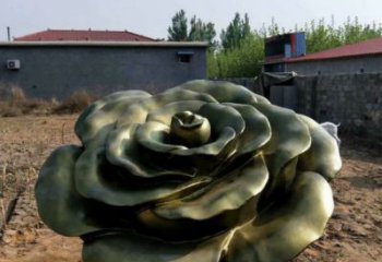 玫瑰花雕塑定做，廣場系列，玻璃鋼玫瑰花雕塑制作廠家