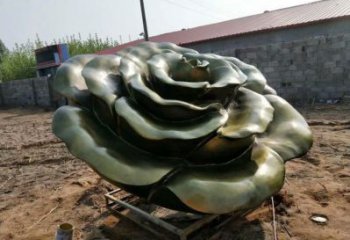 玫瑰花雕塑優(yōu)價，小區(qū)擺件，玻璃鋼玫瑰花雕塑廠家精選