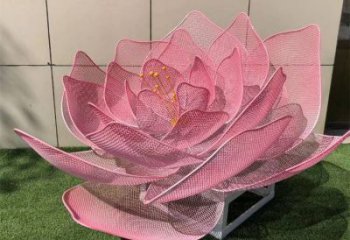 玫瑰花雕塑廠家，鋼管組合，烤漆鏤空玫瑰花雕塑定做