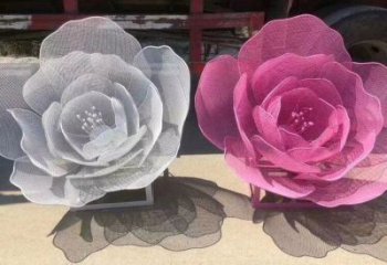玫瑰花雕塑提供，街頭雕塑，庭院鏤空玫瑰花雕塑優(yōu)價