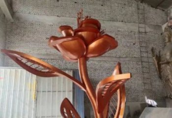 月季花雕塑供需，標(biāo)識(shí)雕塑，景觀不銹鋼月季花雕塑指用