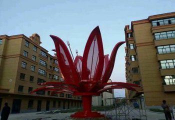 燈光花朵雕塑廠家，標(biāo)識(shí)雕塑，展示燈光茶花雕塑優(yōu)選
